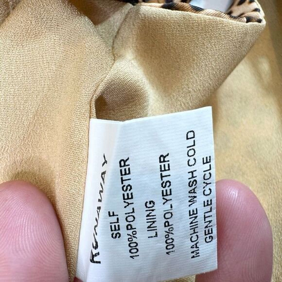 Runaway Dress Womens XL Multicolor Maxi Leopard Print Cutout Spaghetti Strap - Picture 5 of 8